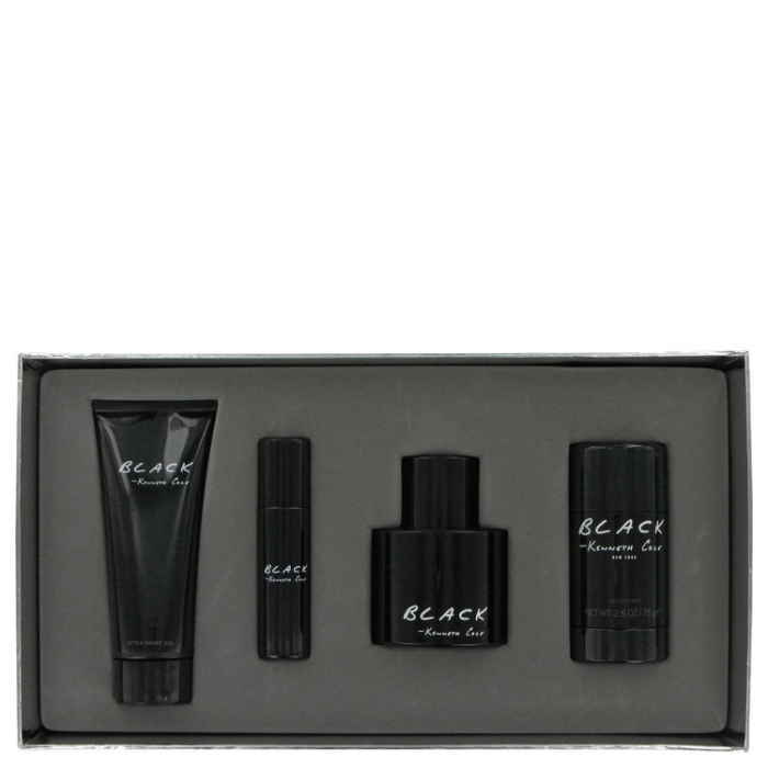 Kenneth Cole Black набор (т/вода 100мл + т/вода 15мл + лосьон п/бритья 100мл + дезодорант твердый 7